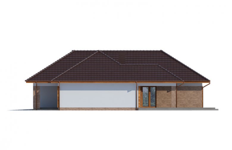 Projekt domu dwurodzinnego Sonia 2 PS - elewacja 2