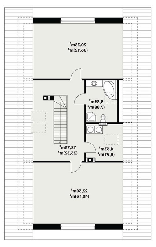 Rzut projektu Bono 2 - wersja lustrzana