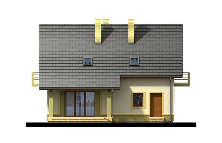 Projekt domu jednorodzinnego Kiwi 3 - elewacja 3
