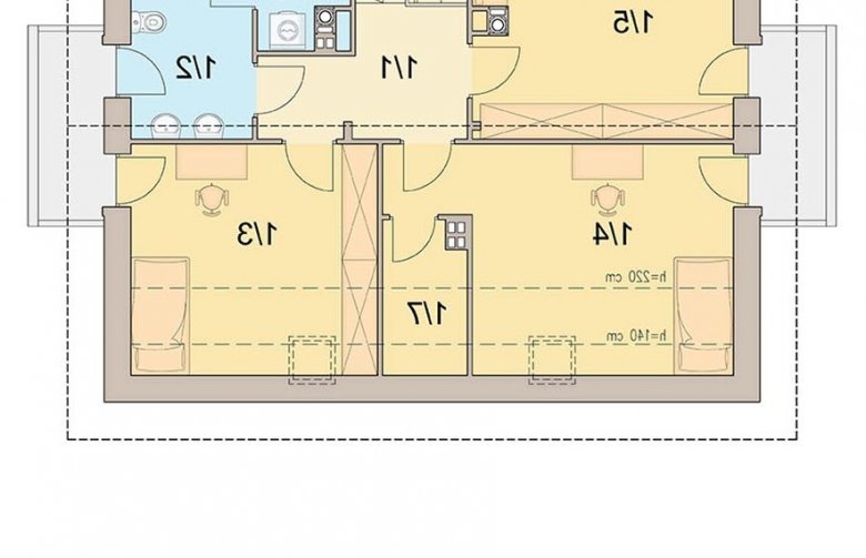 Projekt domu jednorodzinnego Kiwi 3 - rzut poddasza