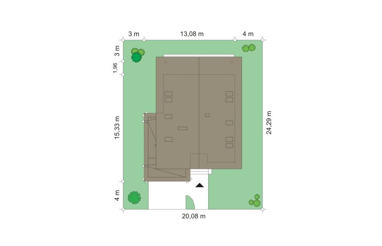 Projekt domu wielorodzinnego Otwarty 4 (493) - Usytuowanie