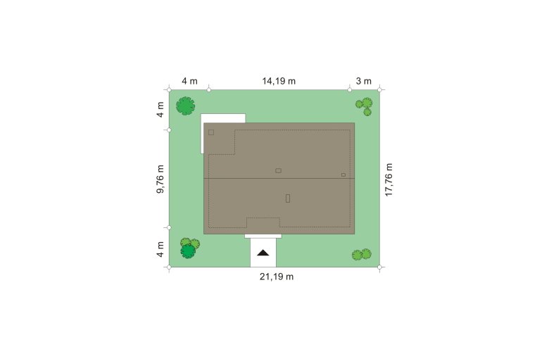 Projekt domu wielorodzinnego Oliwka 2 (492) - Usytuowanie