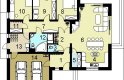 Projekt domu jednorodzinnego HG-H7G - rzut parteru