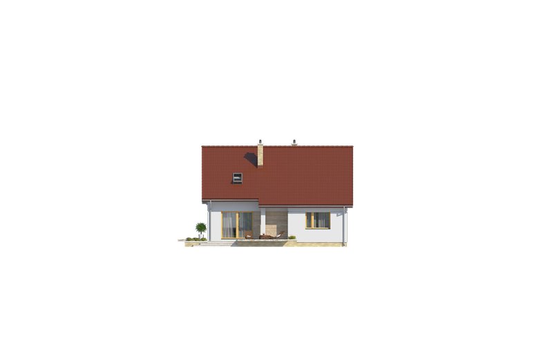 Projekt domu tradycyjnego Ibis 2 - elewacja 3