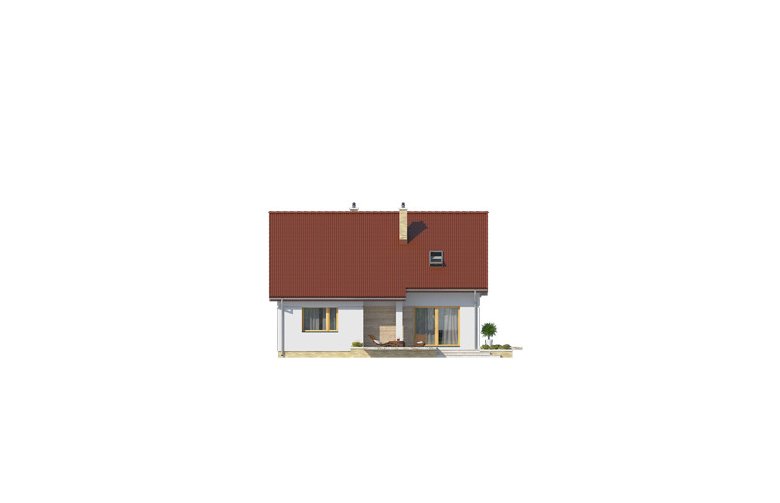 Projekt domu tradycyjnego Ibis 2 - elewacja 3