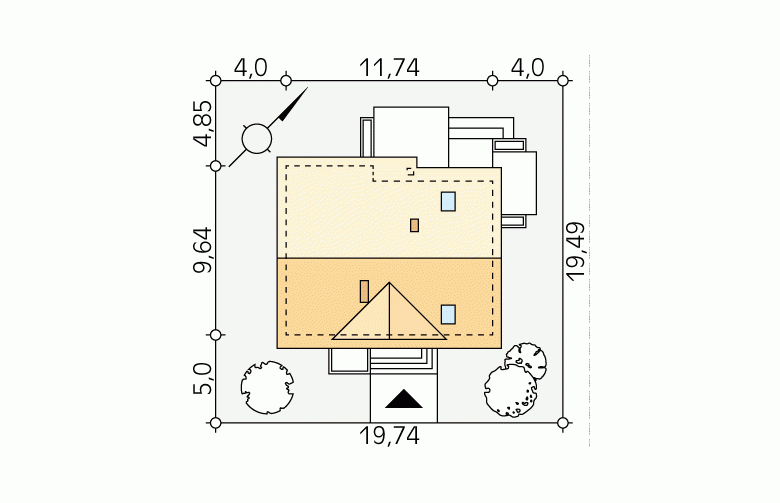 Projekt domu tradycyjnego Ibis 2 - Usytuowanie