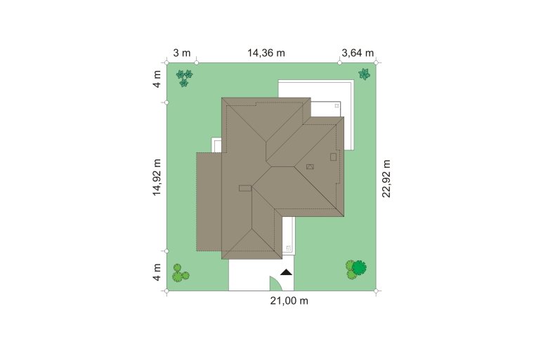 Projekt domu tradycyjnego Riwiera 4 (484) - Usytuowanie