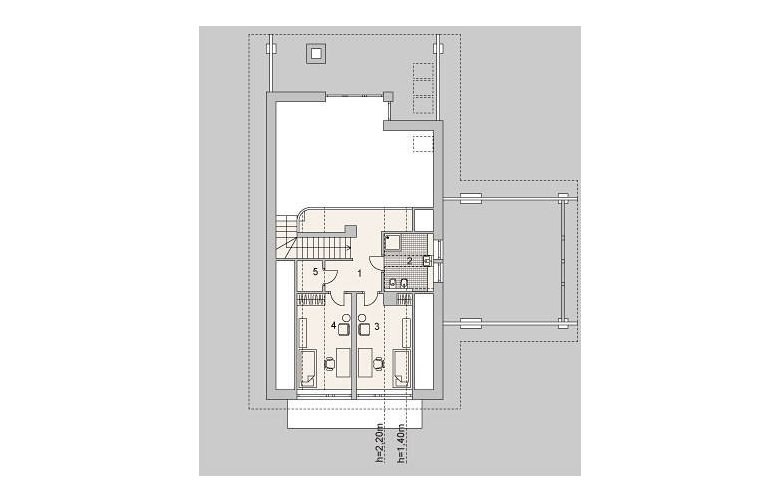 Projekt domu wielorodzinnego LK&1109 - rzut poddasza