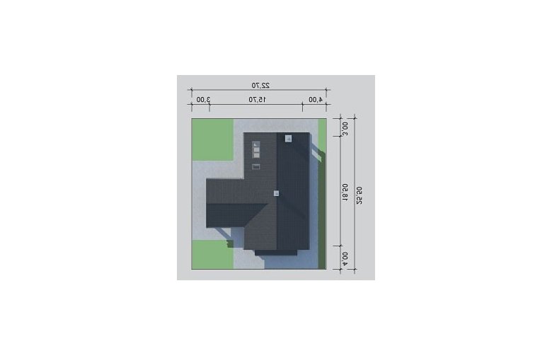 Projekt domu wielorodzinnego LK&1109 - Usytuowanie - wersja lustrzana