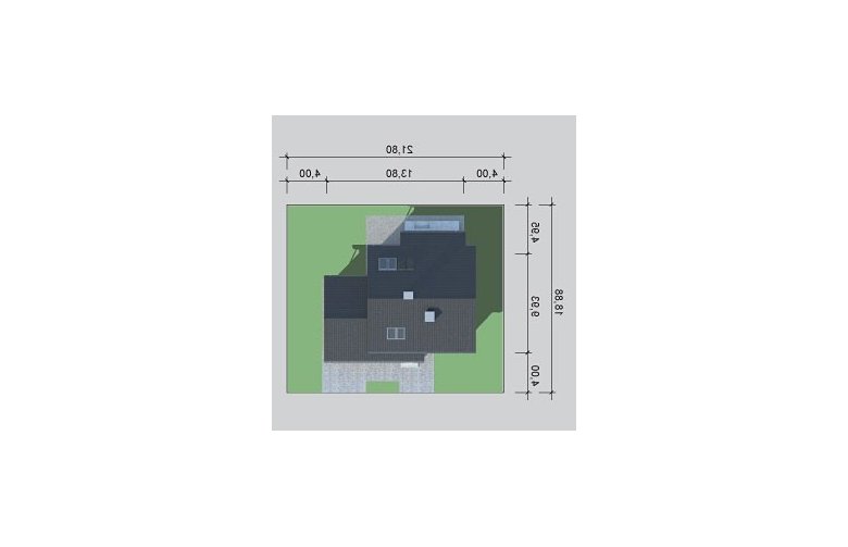 Projekt domu wielorodzinnego LK&1112 - Usytuowanie - wersja lustrzana