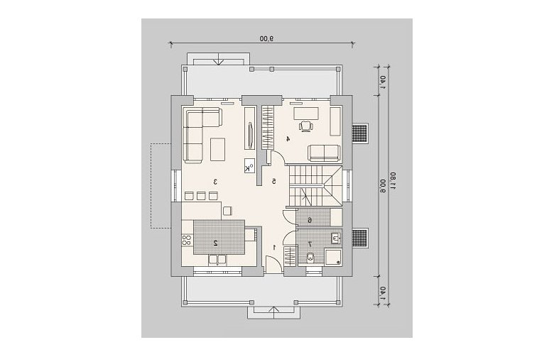 Projekt domu wielorodzinnego LK&1118 - rzut parteru