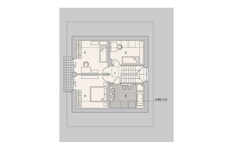 Projekt domu wielorodzinnego LK&1118 - rzut poddasza