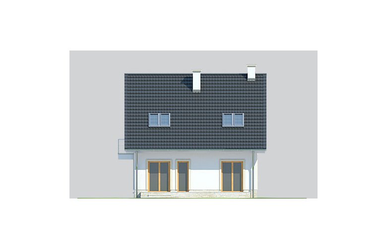 Projekt domu wielorodzinnego LK&1119 - elewacja 3