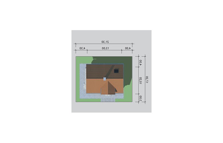 Projekt domu wielorodzinnego LK&1122 - Usytuowanie - wersja lustrzana