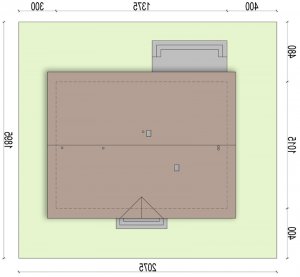 Usytuowanie budynku Daktyl 4 w wersji lustrzanej