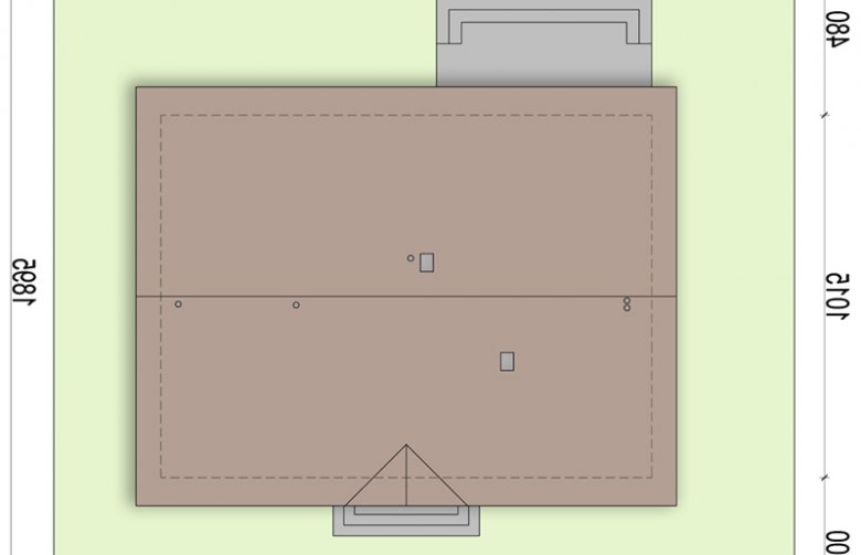 Projekt domu parterowego Daktyl 4 - Usytuowanie - wersja lustrzana