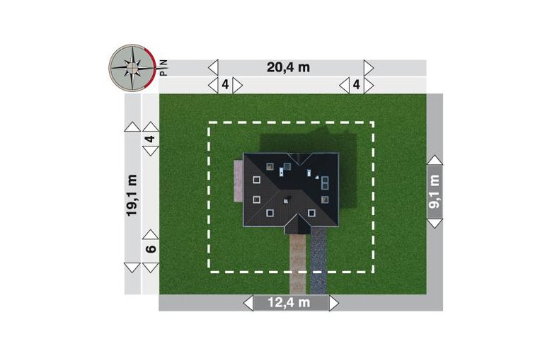 Projekt domu wielorodzinnego Mały Dworek - Usytuowanie