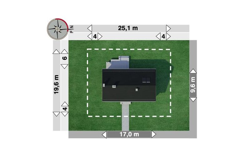 Projekt domu dwurodzinnego Mela - Usytuowanie