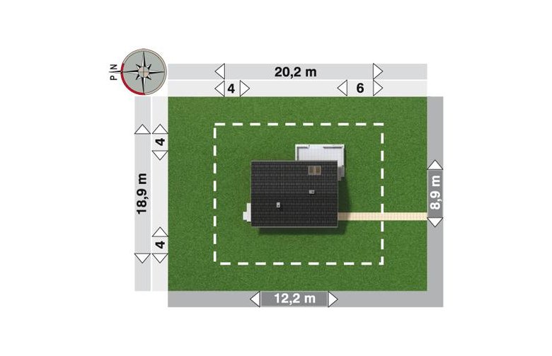 Projekt domu wielorodzinnego Modrzyk - Usytuowanie