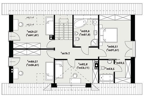 Rzut projektu Nemo 3 - wersja lustrzana