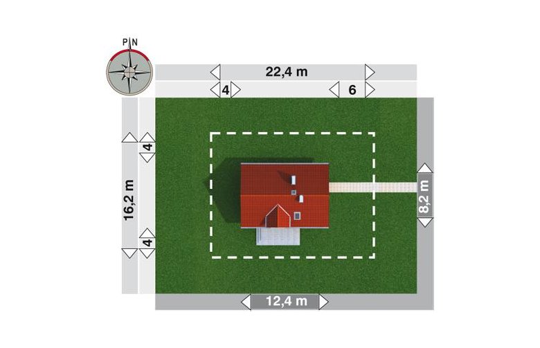 Projekt domu wielorodzinnego Wacek - Usytuowanie