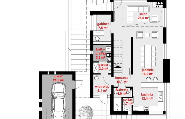 Projekt domu tradycyjnego Homekoncept 2 ENERGO - 