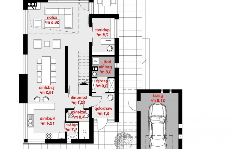 Projekt domu tradycyjnego Homekoncept 2 ENERGO - 