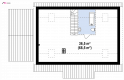 Projekt domu parterowego Z12 GL - rzut poddasza