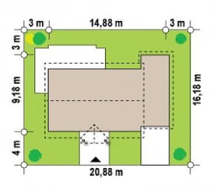 Usytuowanie budynku Z12 GP+ (FR s2s)