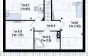 Projekt domu z poddaszem Z12 P - rzut poddasza