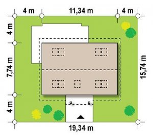 Usytuowanie budynku Z12 P h+