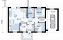 Projekt domu z poddaszem Z12 P GP - rzut parteru
