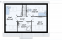 Projekt domu z poddaszem Z12 P GP - rzut poddasza