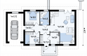 Projekt domu z poddaszem Z12 P GP - rzut parteru