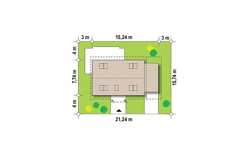 Projekt domu z poddaszem Z12 P GP - Usytuowanie