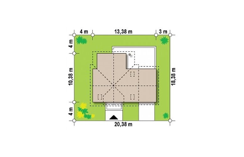 Projekt domu z poddaszem Z13 GP - Usytuowanie