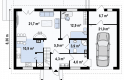 Projekt domu z poddaszem Z14 GP p - rzut parteru