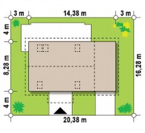 Usytuowanie budynku Z14 GP p