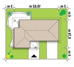 Usytuowanie budynku Z15 GL w wersji lustrzanej