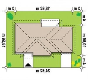 Usytuowanie budynku Z23 GL w wersji lustrzanej