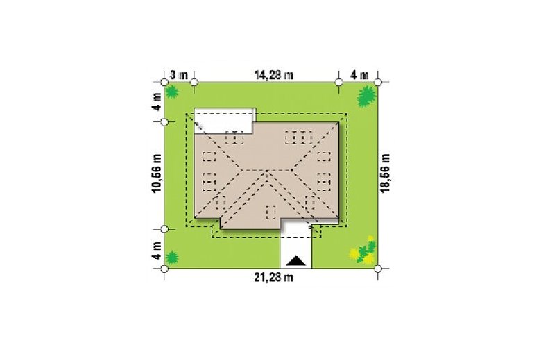 Projekt domu z poddaszem Z23 v2 - Usytuowanie