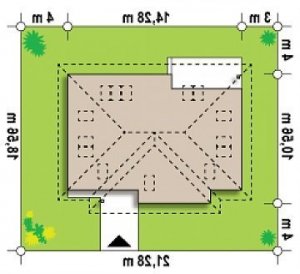 Usytuowanie budynku Z23 v2 w wersji lustrzanej