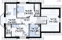 Projekt domu z poddaszem Z28 GL - rzut poddasza
