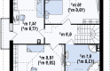 Projekt domu z poddaszem Z28 v2 - rzut poddasza