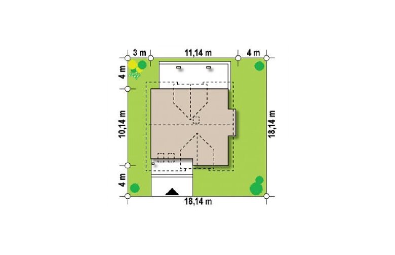 Projekt domu z poddaszem Z28 v2 - Usytuowanie