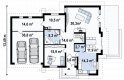 Projekt domu z poddaszem Z31 v2.0 - rzut parteru