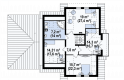 Projekt domu z poddaszem Z31 v2.0 - rzut poddasza