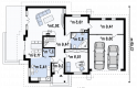 Projekt domu z poddaszem Z31 v2.0 - rzut parteru
