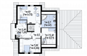 Projekt domu z poddaszem Z31 v2.0 - rzut poddasza