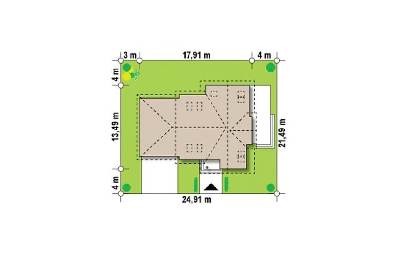 Projekt domu z poddaszem Z31 v2.0 - Usytuowanie